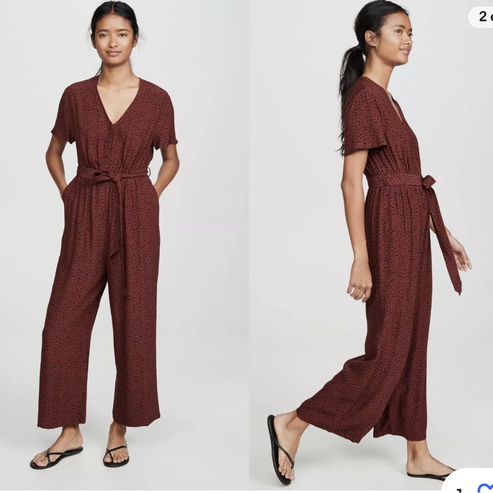 Rails Jet Jumpsuit in Rust Spotted Size L